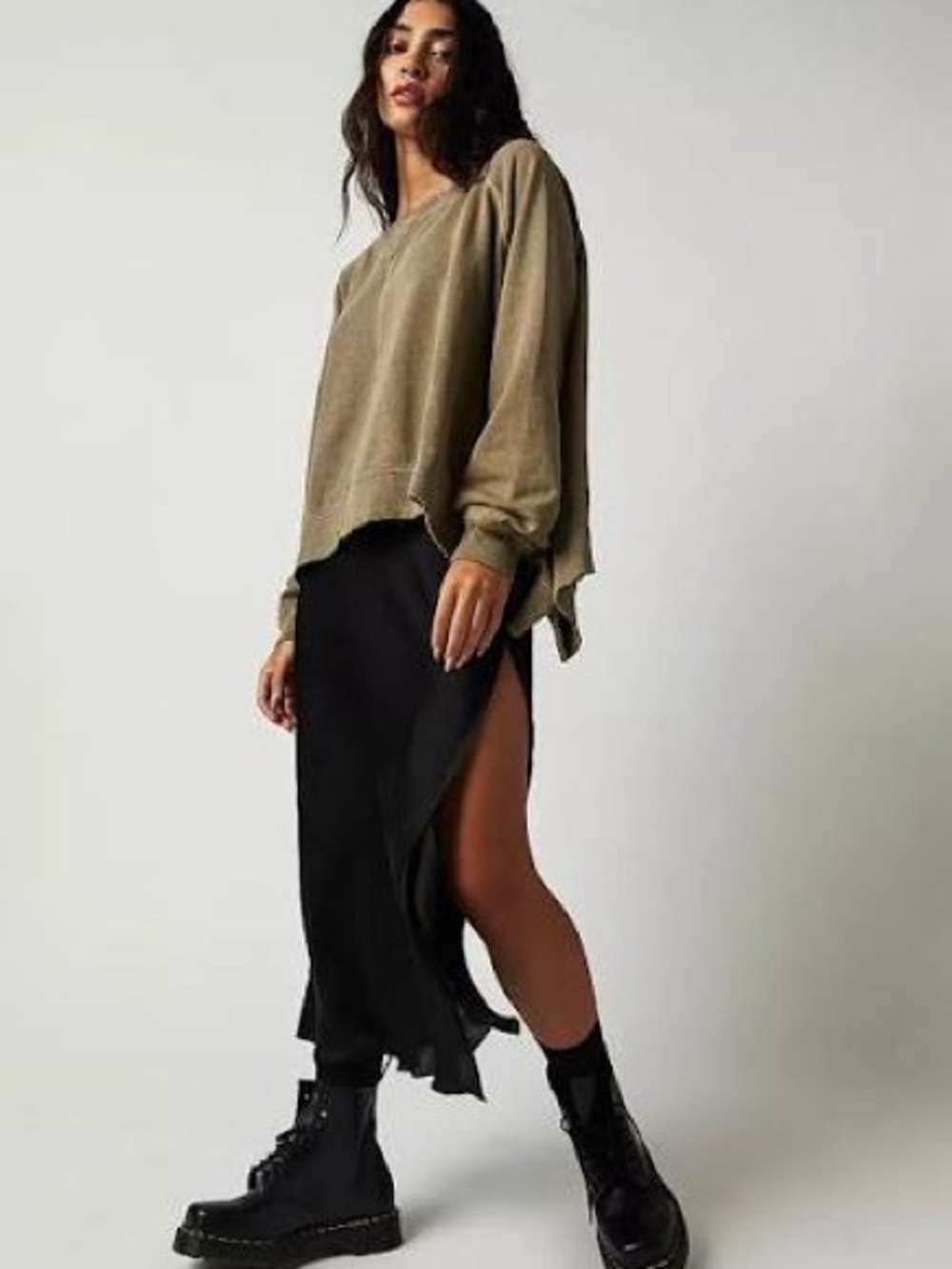 Free People Sweet Talker Half Slip Skirt – black – Size Small